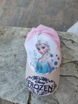 Gorra Frozen Disney Niña Rosa y Beige