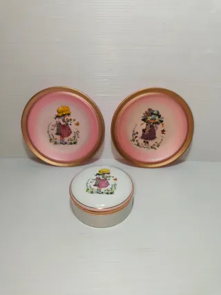 Scatolina portagioie+piattini vintage Holly Hobbie