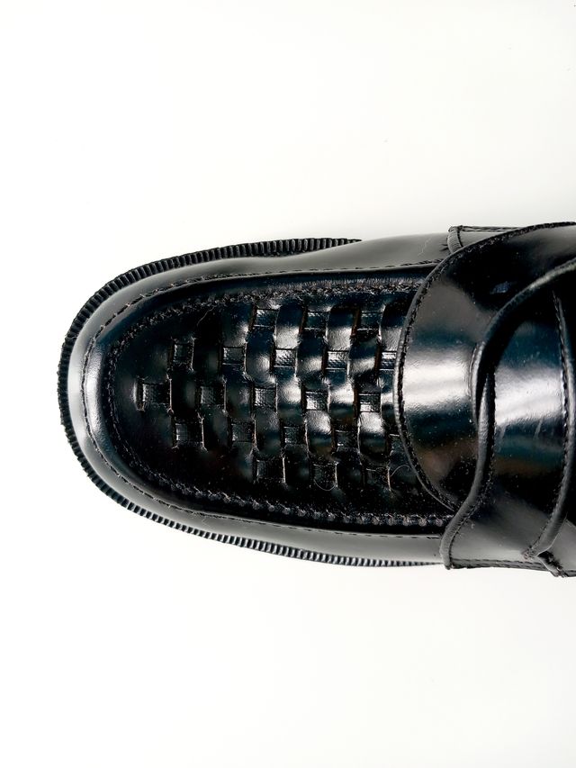 Zapatos Loafers vintage (1970) negros