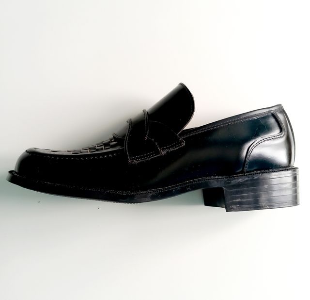 Zapatos Loafers vintage (1970) negros