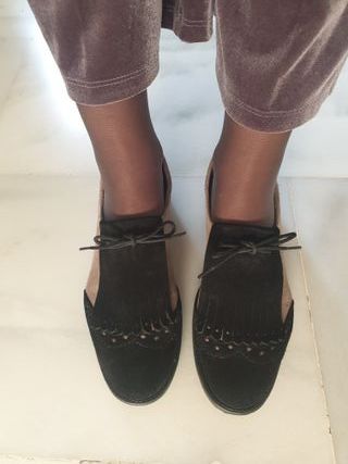 Mocasines ante negro y topo T38