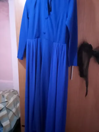 Vestido largo azul de fiesta
