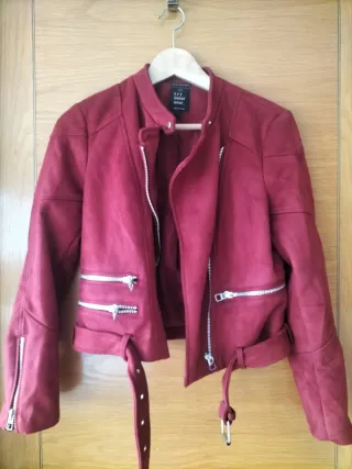 Cazadora Biker TRF Burdeos