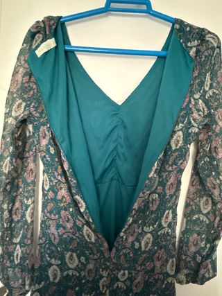 Vestido verde midi estampado