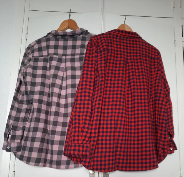 Lote 4 Camisas a Cuadros, Tallas Variadas.