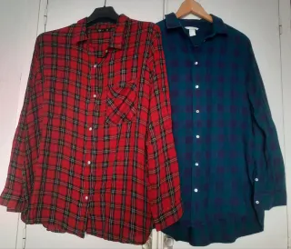 Lote 4 Camisas a Cuadros, Tallas Variadas.