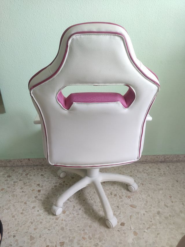 Silla Gaming W-DESIGN Rosa y Blanca