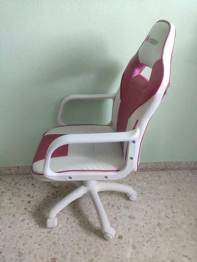 Silla Gaming W-DESIGN Rosa y Blanca