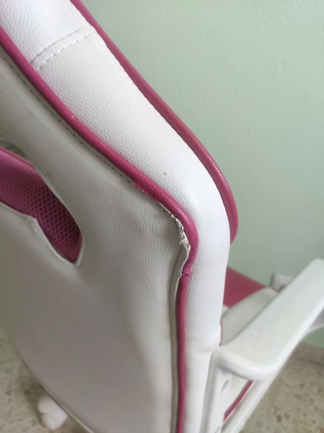 Silla Gaming W-DESIGN Rosa y Blanca