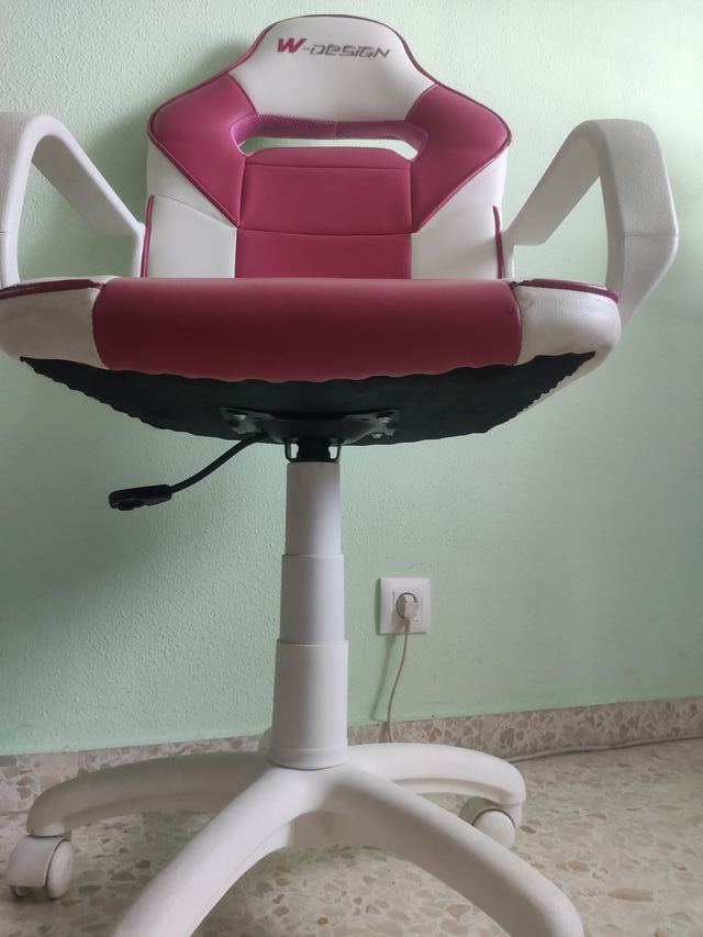 Silla Gaming W-DESIGN Rosa y Blanca