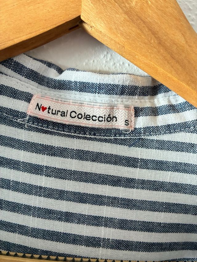 Vestido listrado cinza e branco