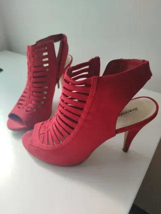 Sandalias Rojas Tacón