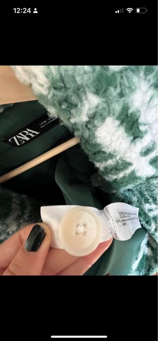 Chaqueta Zara cuadros verde Talla XS