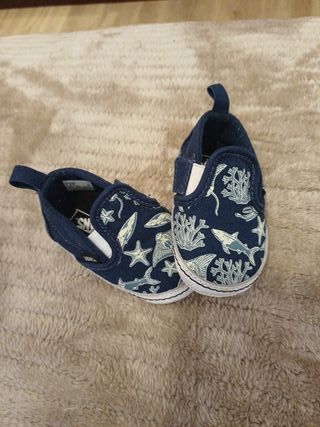 Vans Talla 18 Bebé Azul Estampado Marino