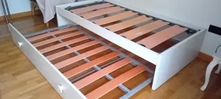 Cama nido blanca de 90x180 cm