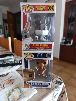 Lote Antiguos Funkos: Bugs Bunny 307 y E.T. 130