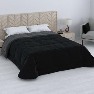 Edredón reversible Roomer negro/gris