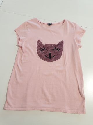 Lote 2 camisetas niña lentejuelas 12 años