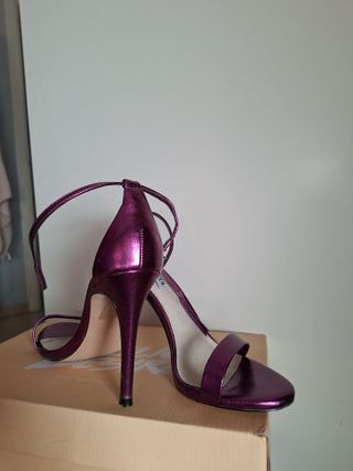 Sandalias Steve Madden Tacón Morado