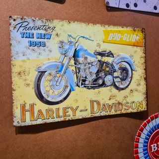 Placa Metálica Harley-Davidson Duo-Glide 1958