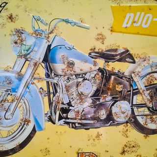 Placa Metálica Harley-Davidson Duo-Glide 1958