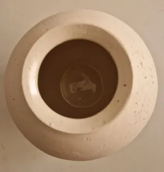 Jarrón Cerámica Blanca Texturizada 20x20ctm