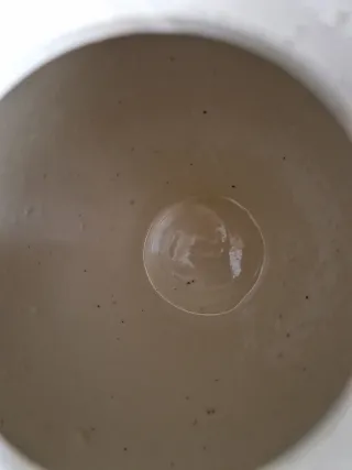 Jarrón Cerámica Blanca Texturizada 20x20ctm