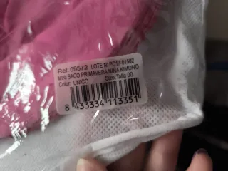 Saco grupo 0 Tuc Tuc floral y rosa