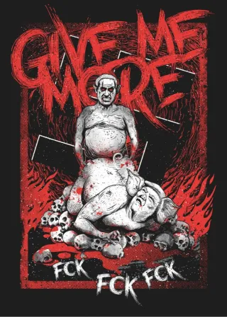 Camiseta Give Me More Negra y Roja