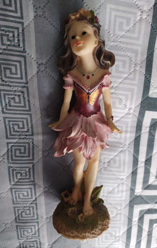 Set di 5 figure decorative a forma di fata