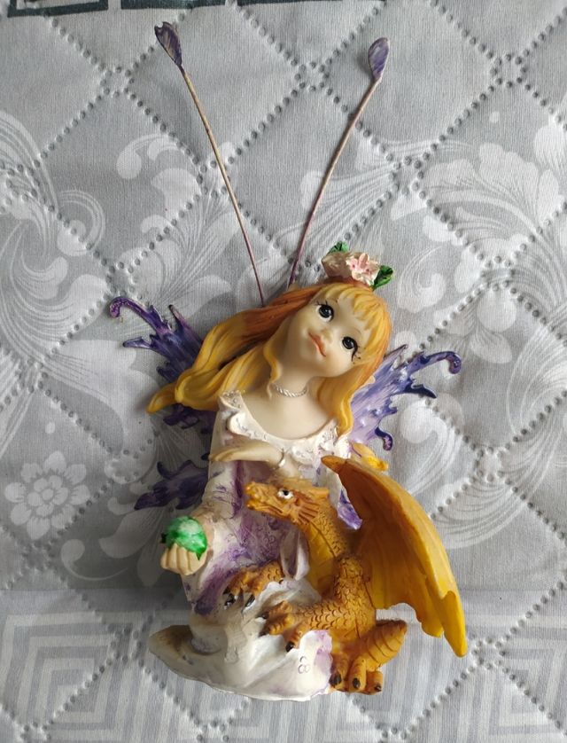 Set di 5 figure decorative a forma di fata