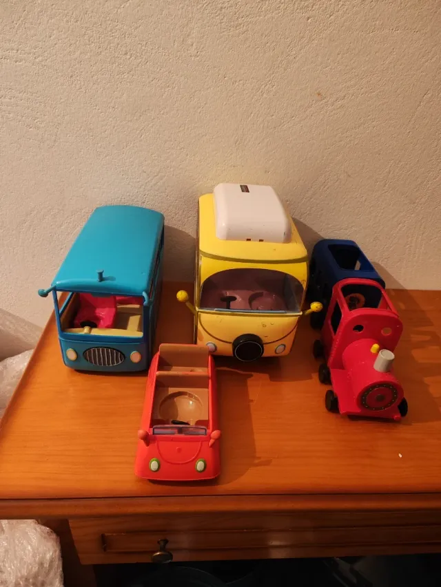 Lote Juguetes: Tren, Autobús, Caravana y Coche
