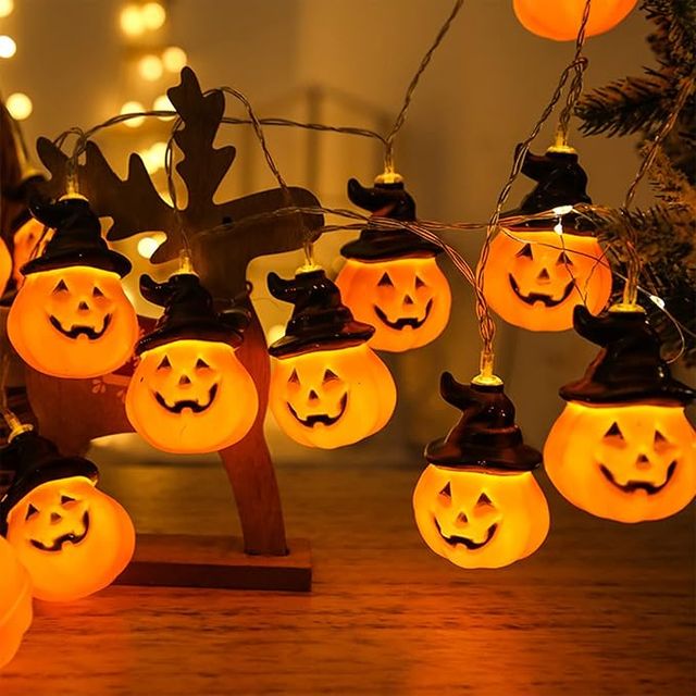 Luci LED a forma di zucca di Halloween