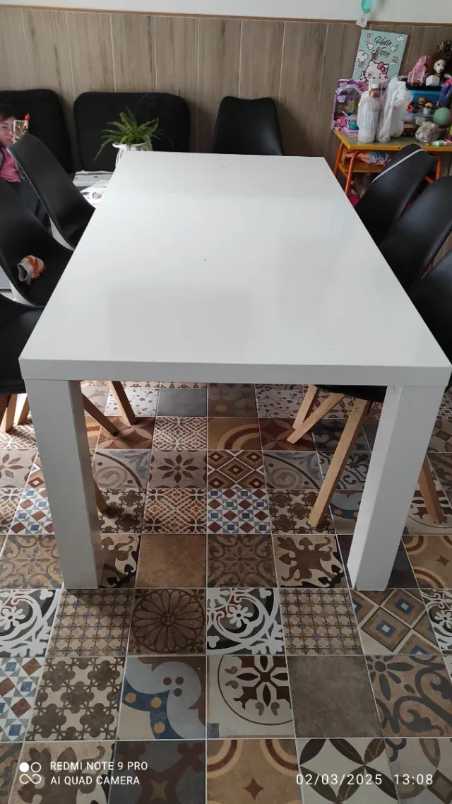 Mesa Comedor Blanca 1.80x0.90