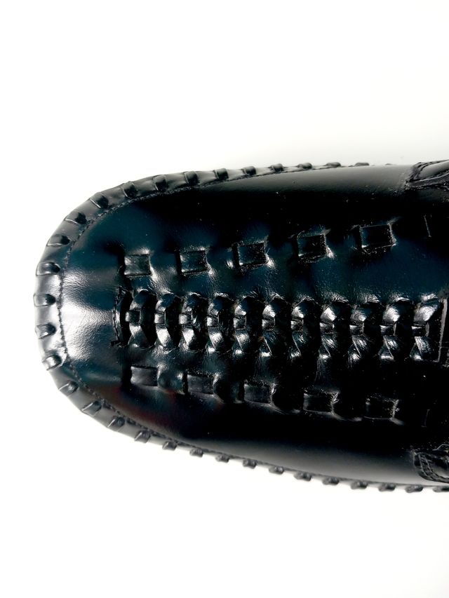 Zapatos Loafers vintage (1970) negros