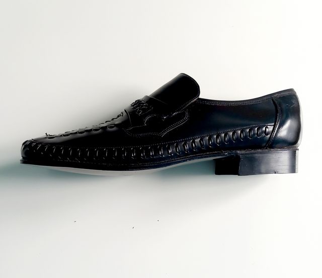 Zapatos Loafers vintage (1970) negros