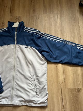 Chaqueta vintage Nike – Azul y gris claro