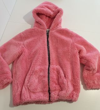 Abrigo rosa LEFTIES 11/12 años tacto peluche