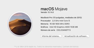 MacBook Pro 13” 2012 (Prestaciones mejoradas)