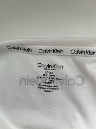 Camiseta Calvin Klein Blanca Logo CK