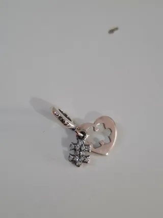 Colgante Corazón y Puzzle Plata