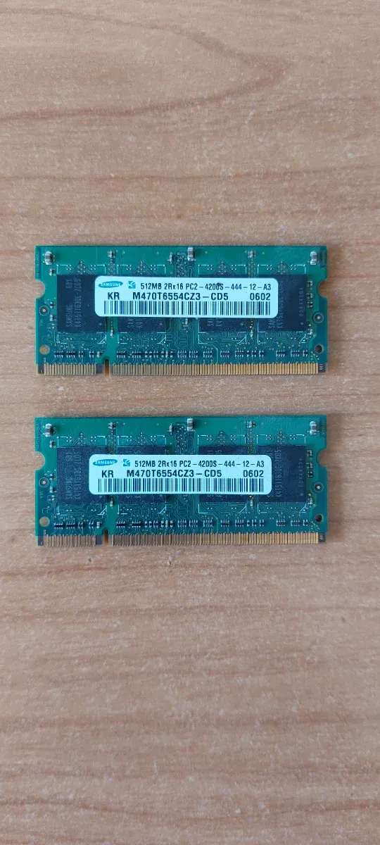 2x Módulos Memoria RAM Samsung 512MB DDR