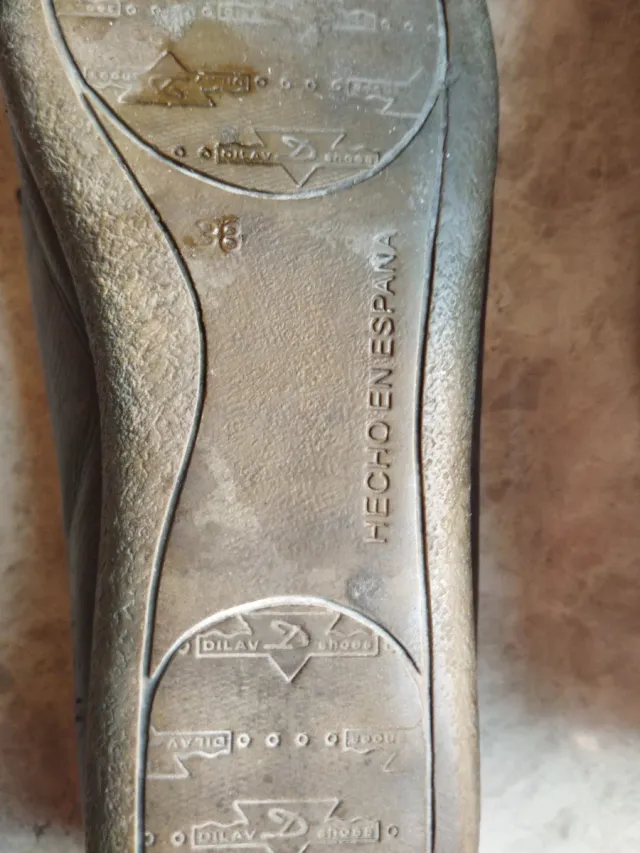 Zapatillas de piel marrón Talla 38