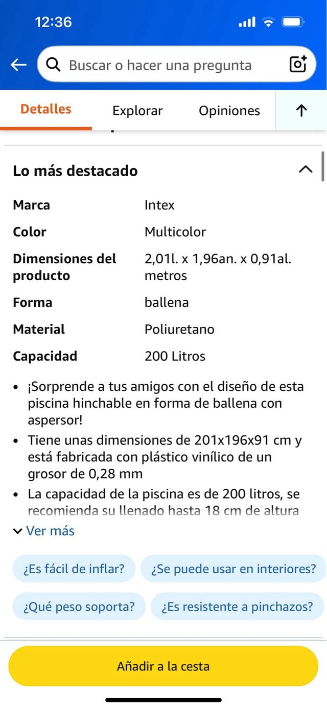 Piscina hinchable infantil ballena