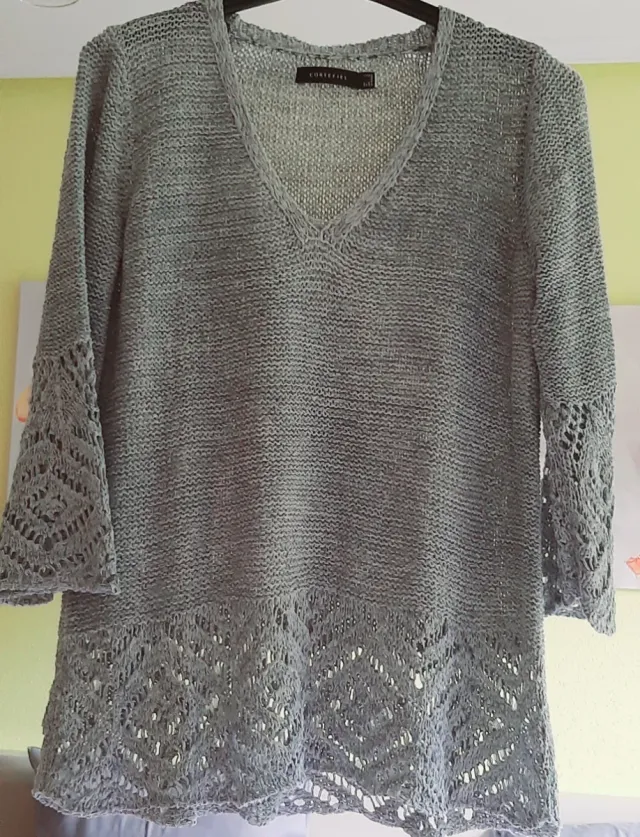 Jersey Cortefiel Hilo Gris azulado