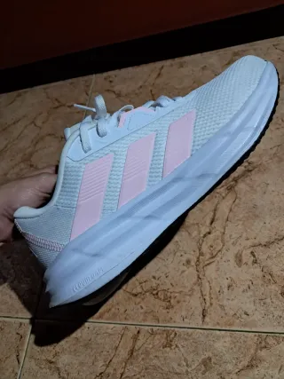 Zapatillas Adidas Galaxy 7 Mujer Blancas Rosas