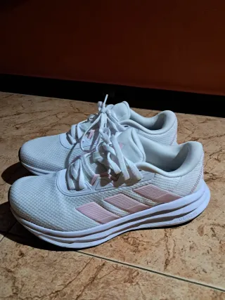 Zapatillas Adidas Galaxy 7 Mujer Blancas Rosas