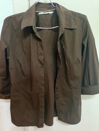 Camisa Tommy Hilfiger Mujer Talla 8 Marrón