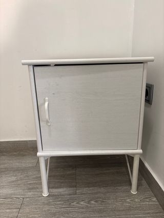 Mesita de noche metal y madera