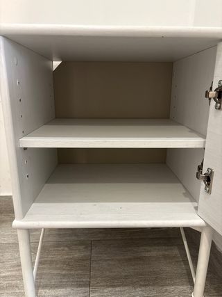Mesita de noche metal y madera